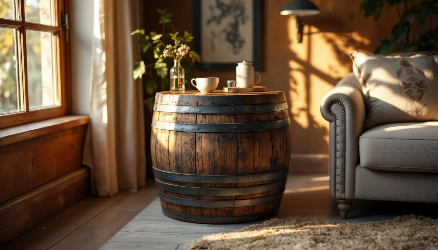 Comment transformer un vieux fût en élégant meuble d'appoint ?